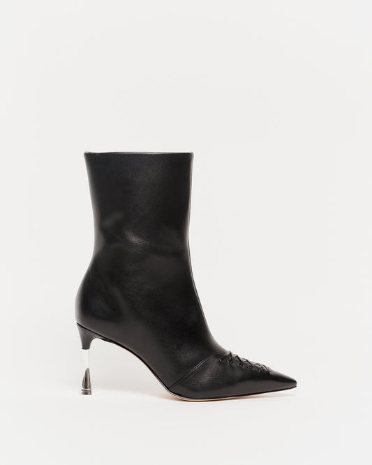 Leo Heeled Ankle Boot - Black